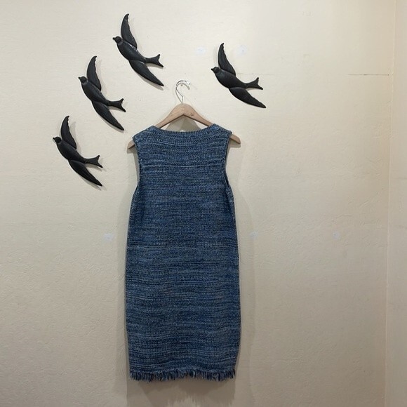 NEW! Anthropologie Holding Horses Knit Tweed Fringe Sweater Dress - S - Picture 10 of 14